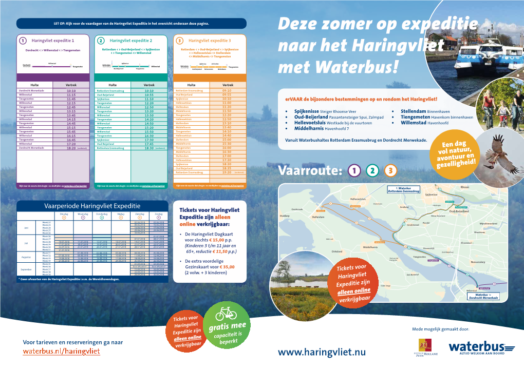 Vaarroute: Deze Zomer Op Expeditie Naar Het Haringvliet Met Waterbus!