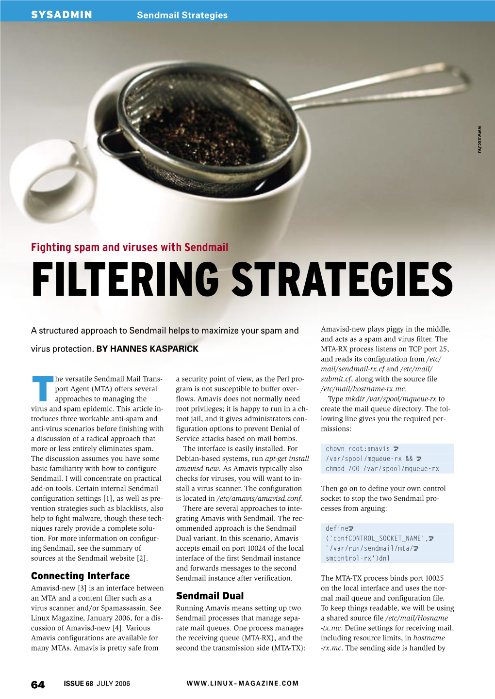 Filtering Strategies