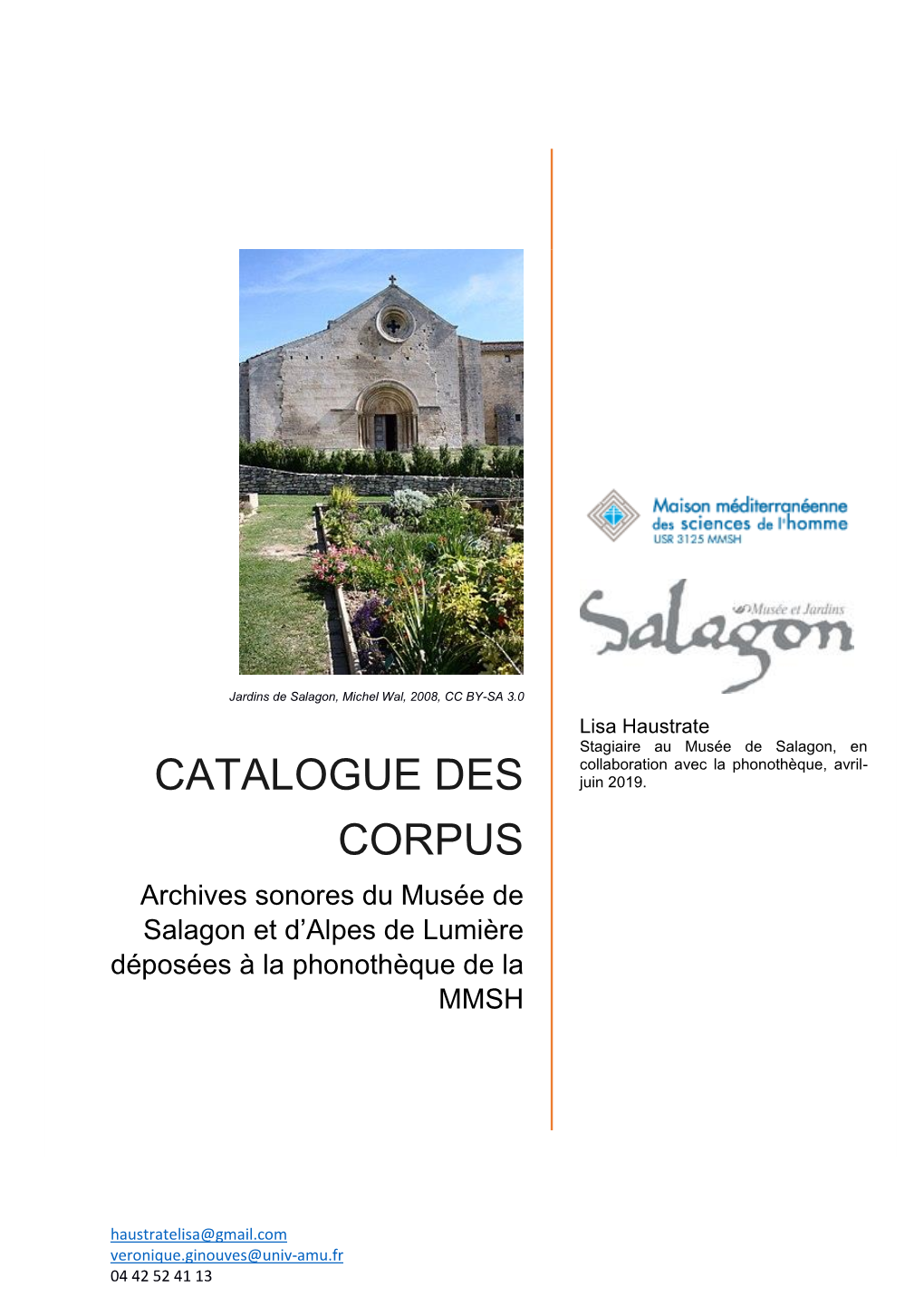 Catalogue Des Corpus