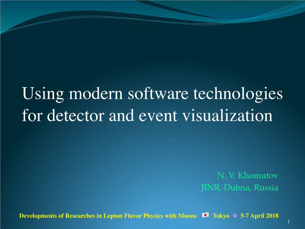 Using Modern Software Technologies for Detector and Event Visualization