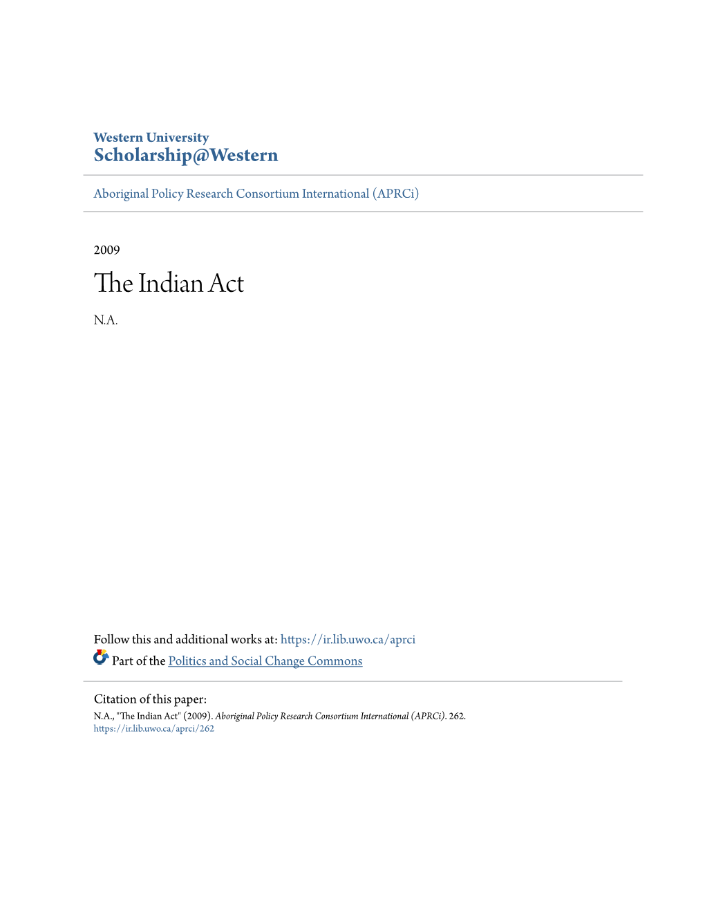 The Indian Act