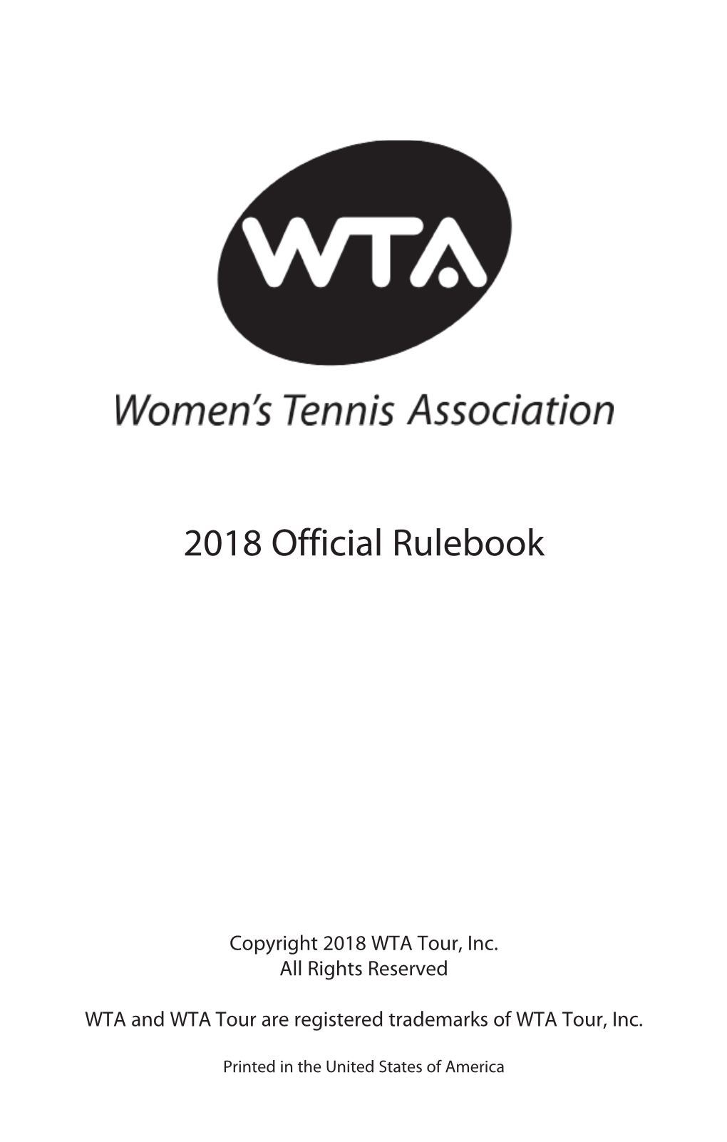 2018 Official Rulebook