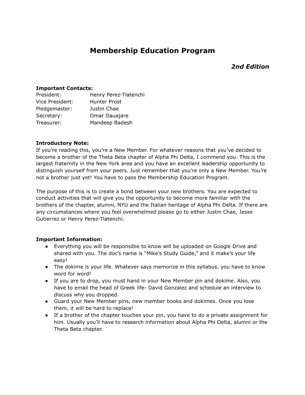 Membership Education Program 2Nd Edition