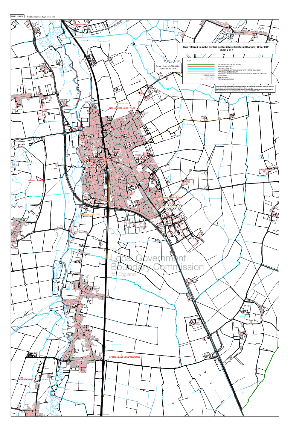Map Referred to in the Central Bedfordshire (Electoral Changes) Order 2011 Sheet 2 of 4