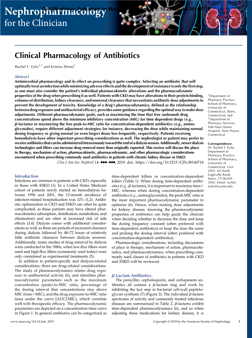 Clinical Pharmacology of Antibiotics