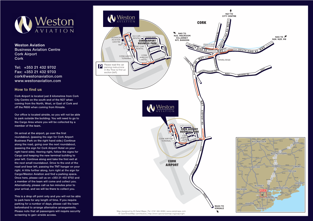 Cork Airport FBO Directions