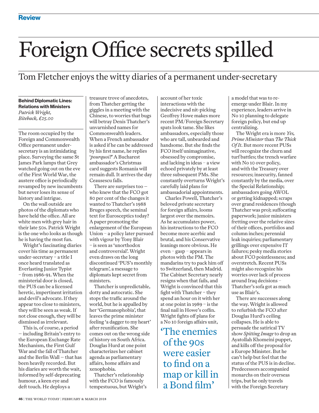 Foreign Office Secrets Spilled