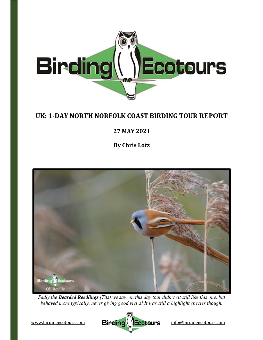 1-Day North Norfolk Coast Birding Tour Report