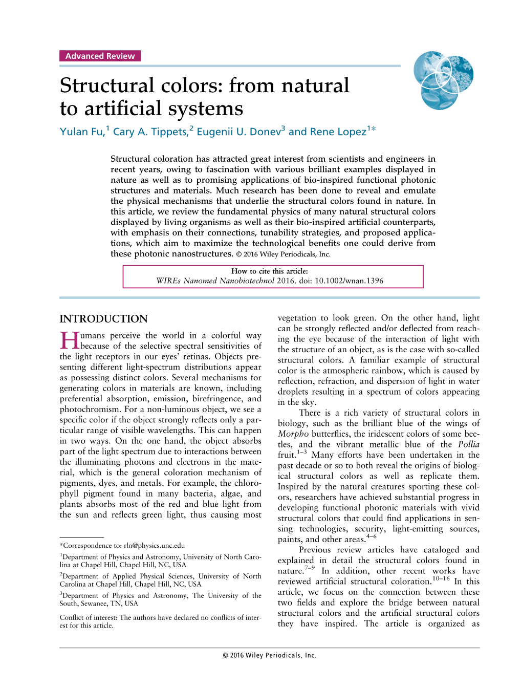 Structural Colors: from Natural to Artificial Systems