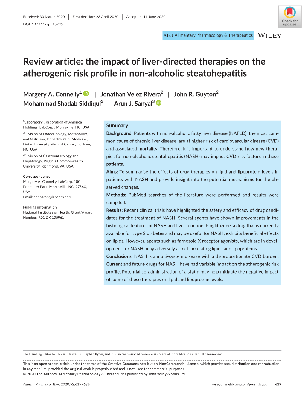 Review Article: the Impact of Liver‐Directed Therapies on The