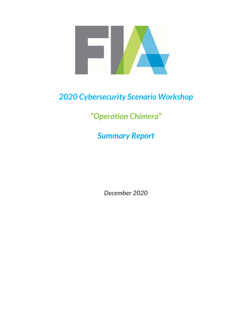 FIA Cybersecurity Workshop 2020