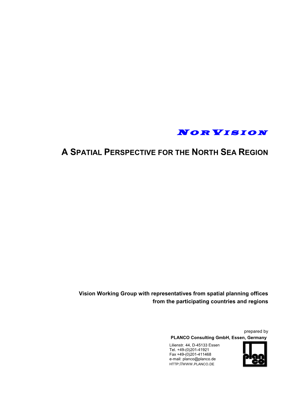 A Spatial Perspective for the North Sea Region