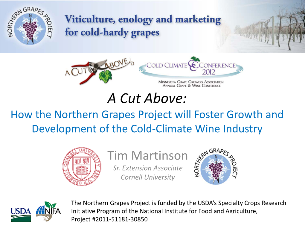 A Cut Above: How the Northern Grapes Project Will Foster Growth and Development of the Cold-Climate Wine Industry