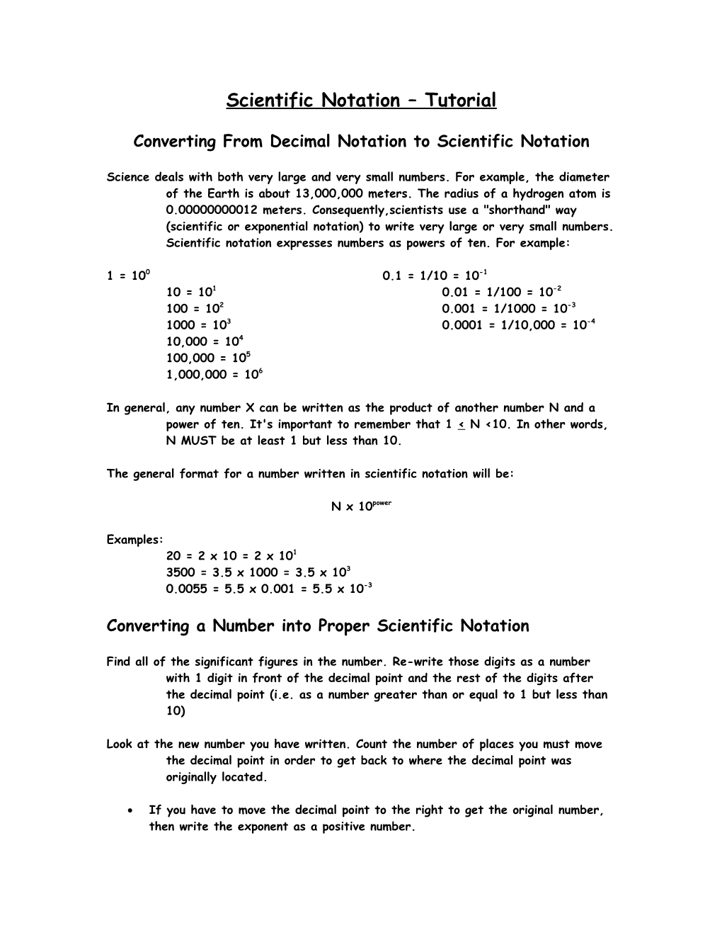 Scientific Notation Tutorial
