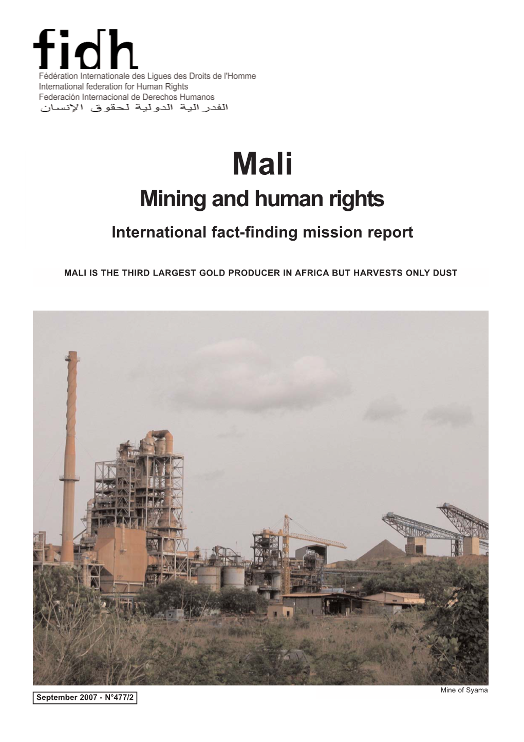 Mining and Human Rights International Fact-Finding Mission Report