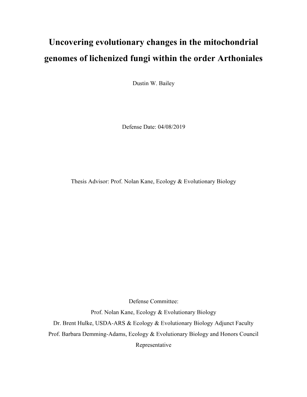 Uncovering Evolutionary Changes in the Mitochondrial Genomes of Lichenized Fungi Within the Order Arthoniales