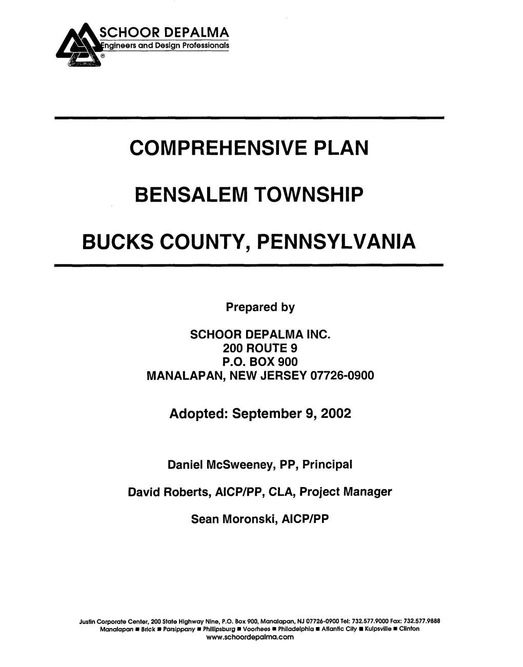 Comprehensive Plan Bensalem Township Bucks