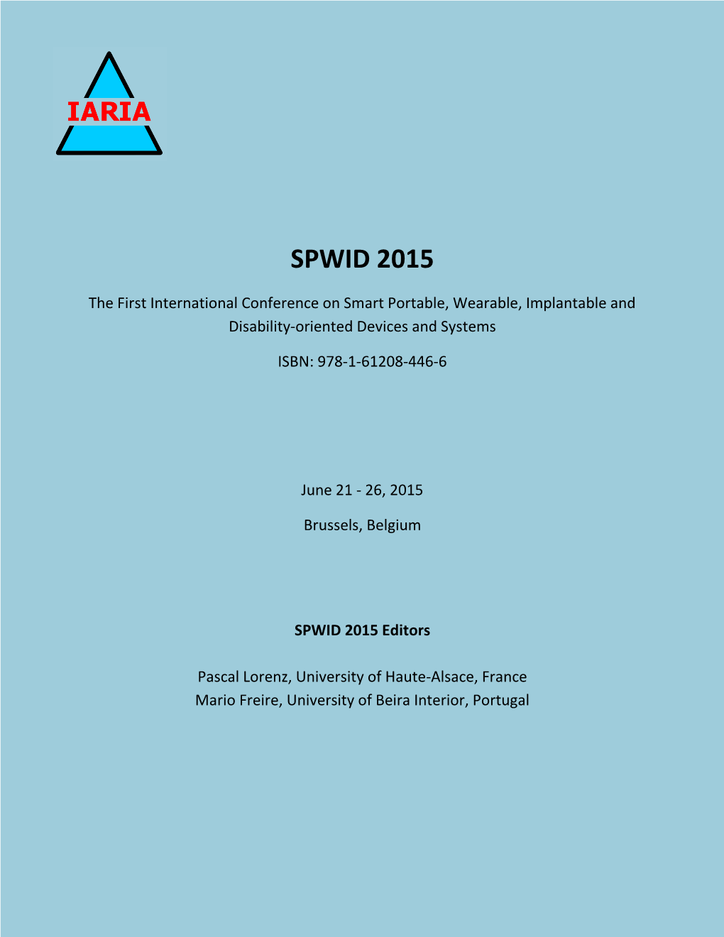 SPWID 2015 Proceedings