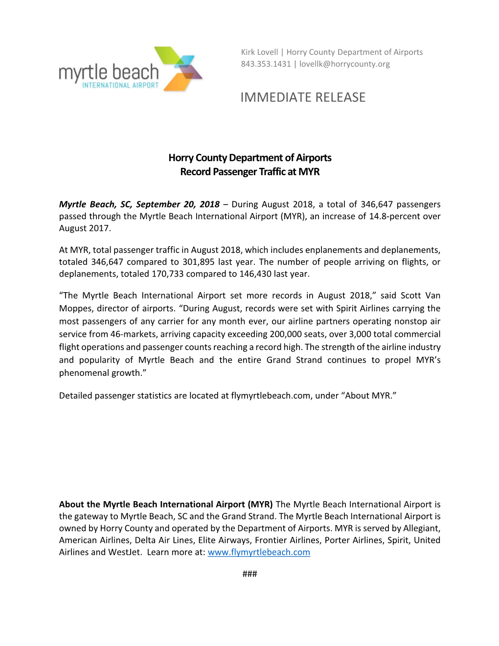 Immediate Release