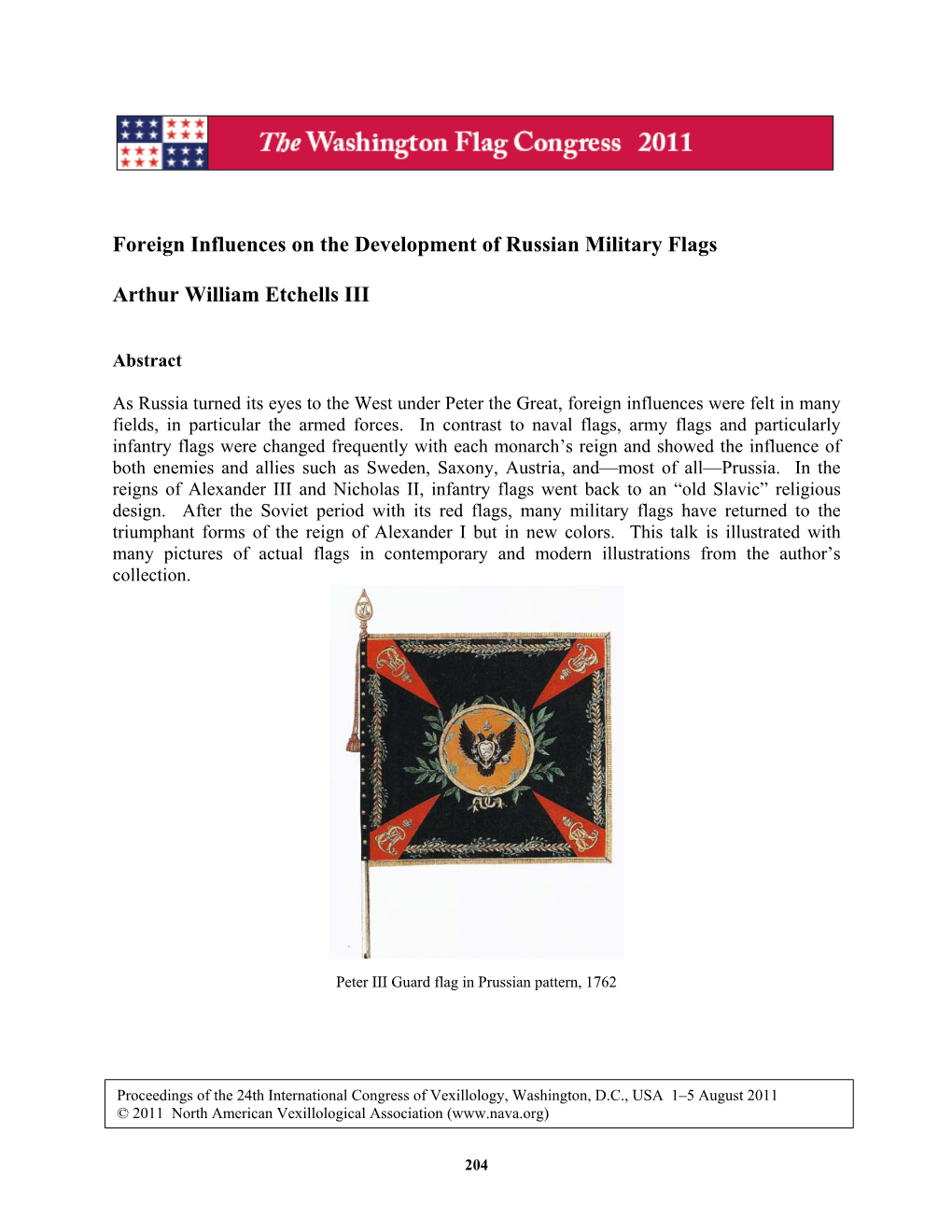 Foreign Influences on the Development of Russian Military Flags