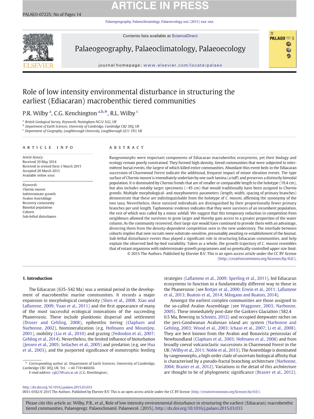 Ediacaran) Macrobenthic Tiered Communities