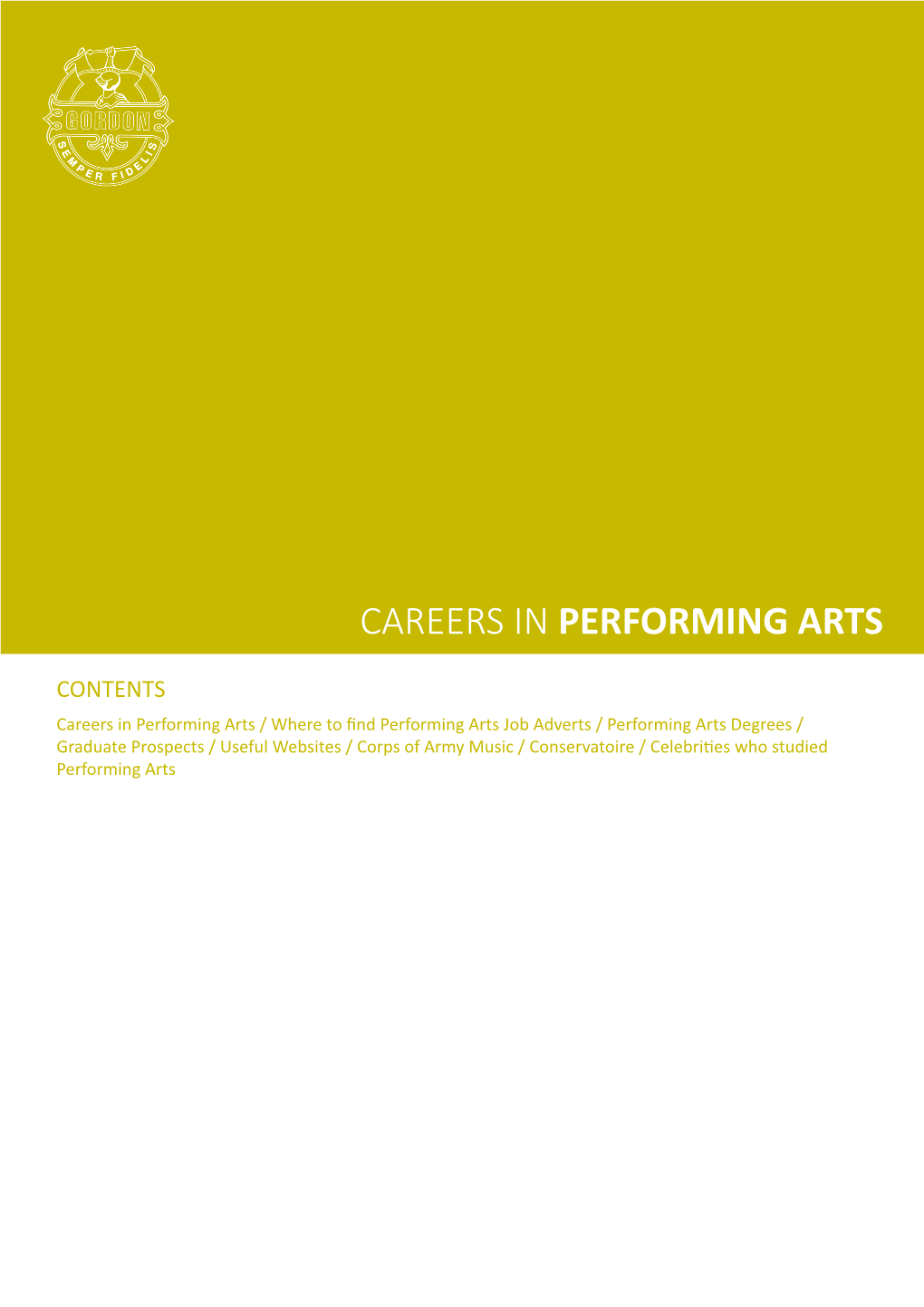 Careers in Performing Arts