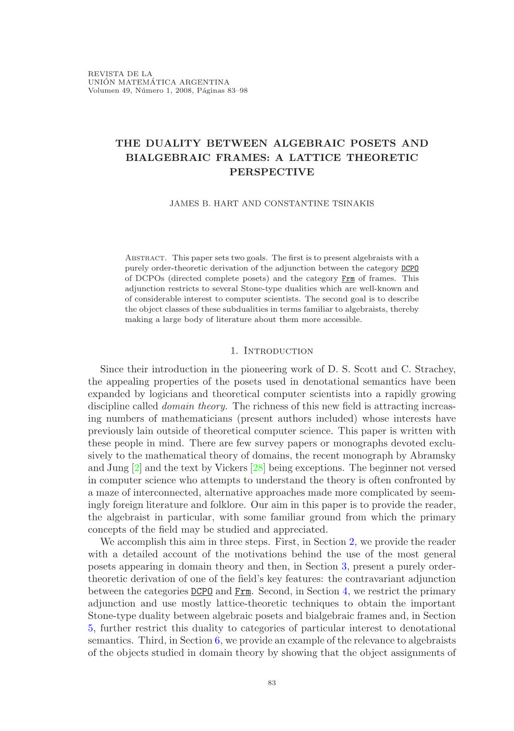 The Duality Between Algebraic Posets and Bialgebraic Frames: a Lattice Theoretic Perspective