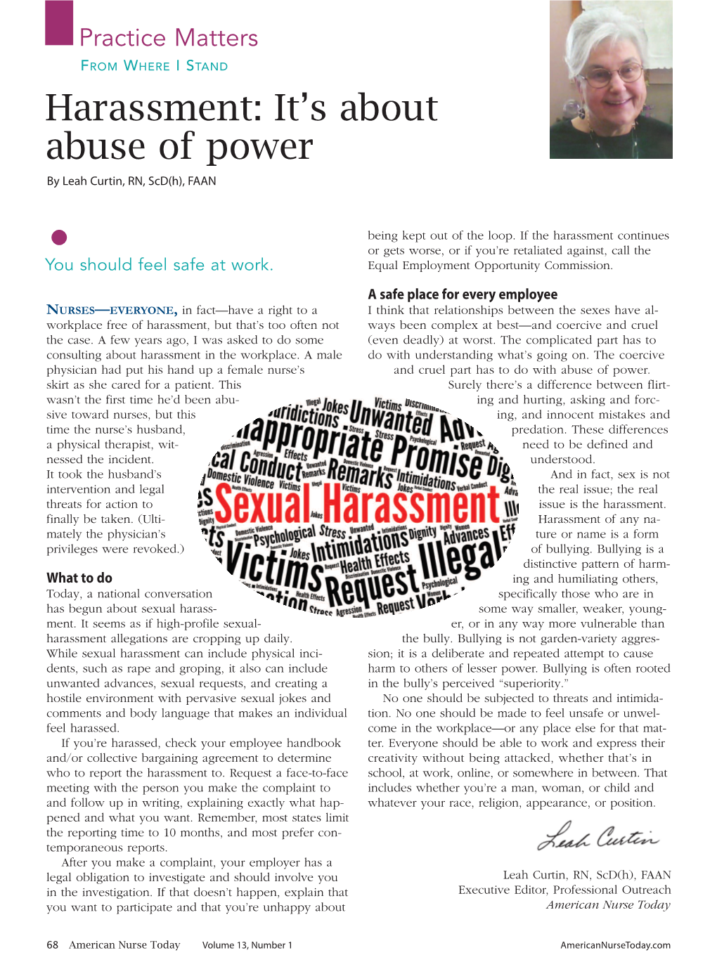 Harassment: It's About Abuse of Power