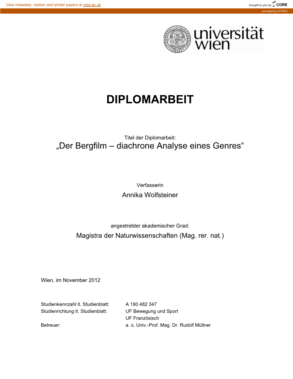 Diplomarbeit