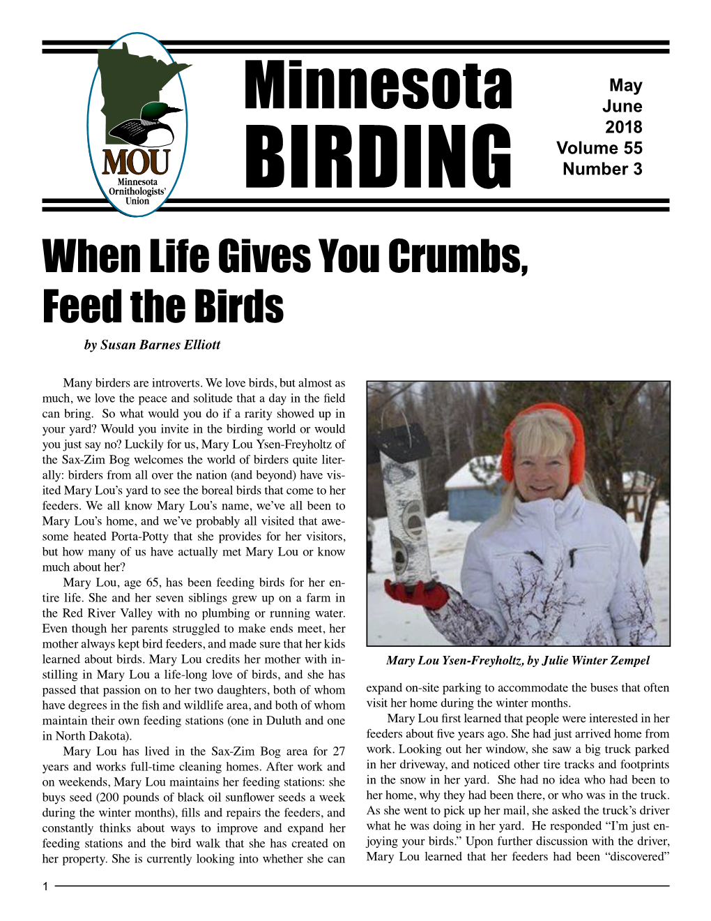 When Life Gives You Crumbs, Feed the Birds by Susan Barnes Elliott