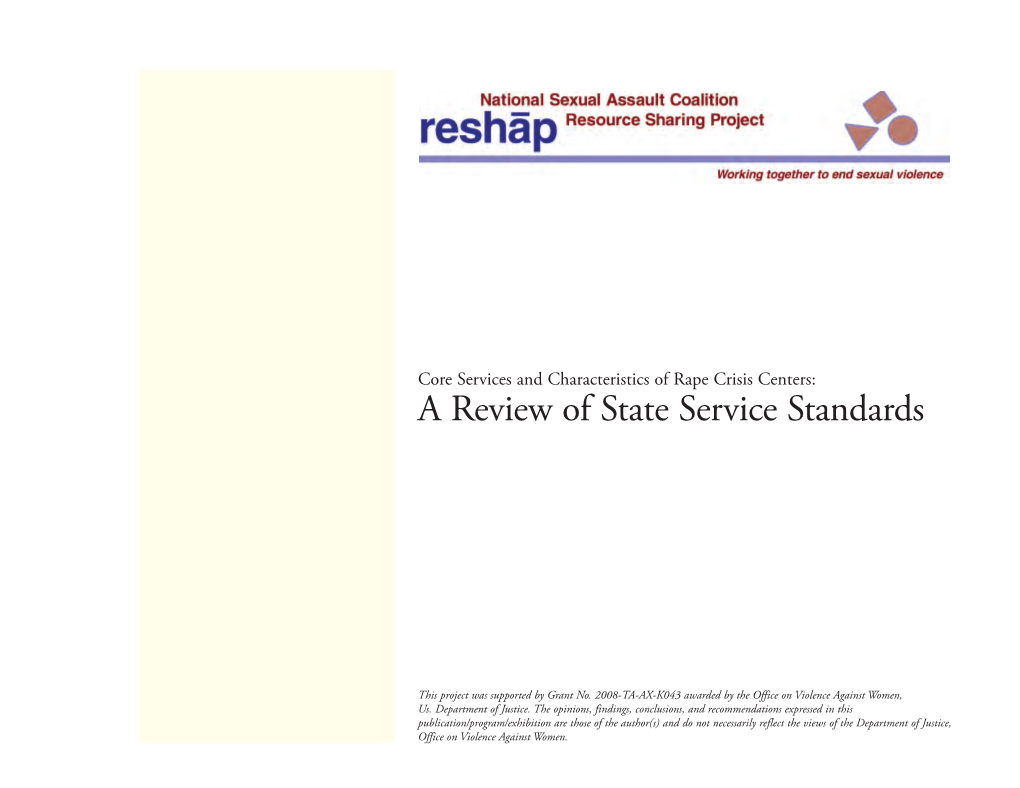 A Review of State Service Standards