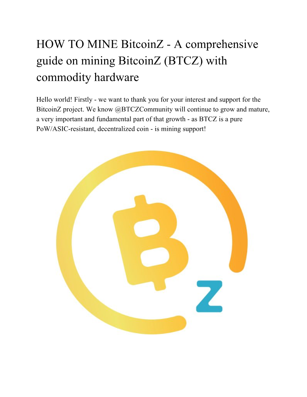 A​​Comprehensive Guide​​On​​Mining​​Bitcoinz