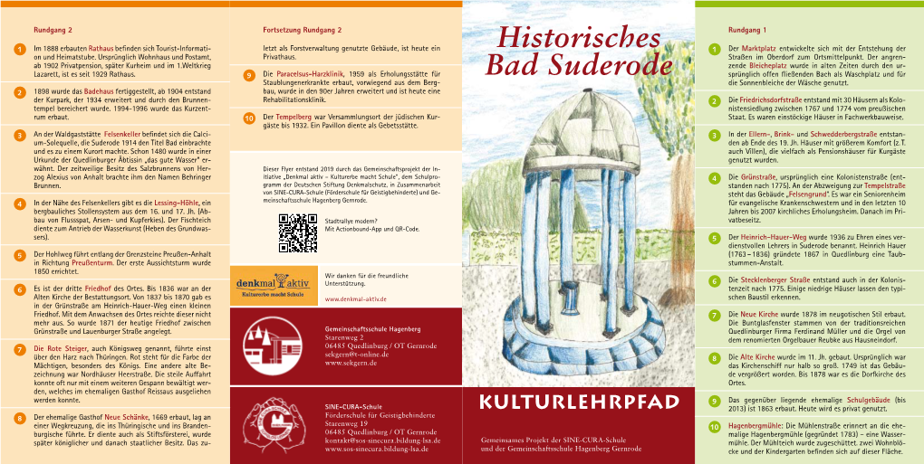 Flyer Zum Kulturlehrpfad Historisches Bad Suderode