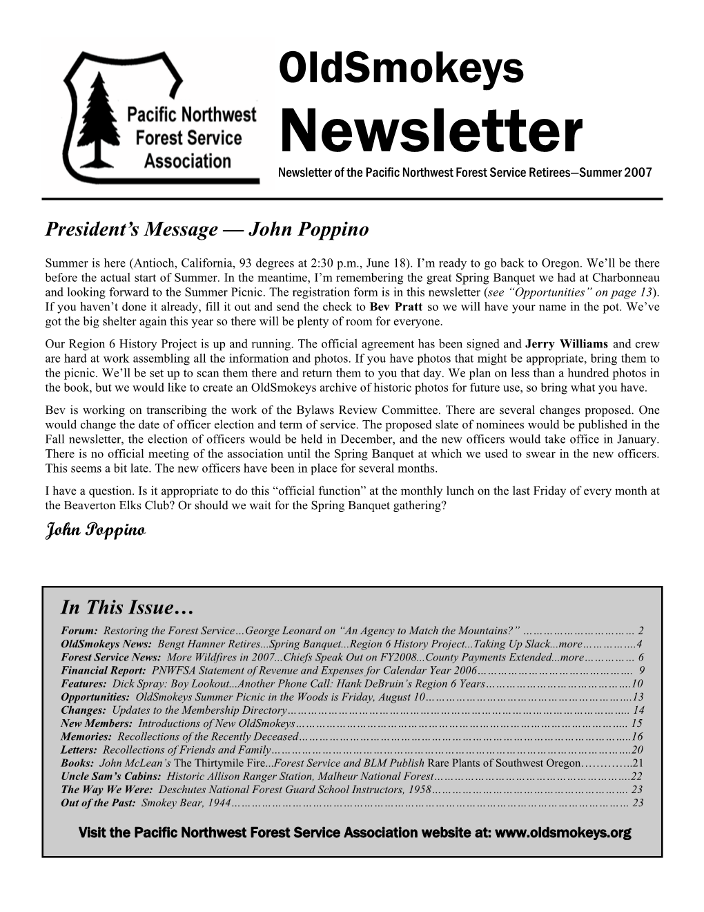 PNWFSA Newsletter Summer 2007 Edit for Web.Pub