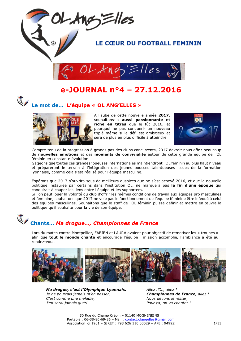 E-JOURNAL N°4 – 27.12.2016