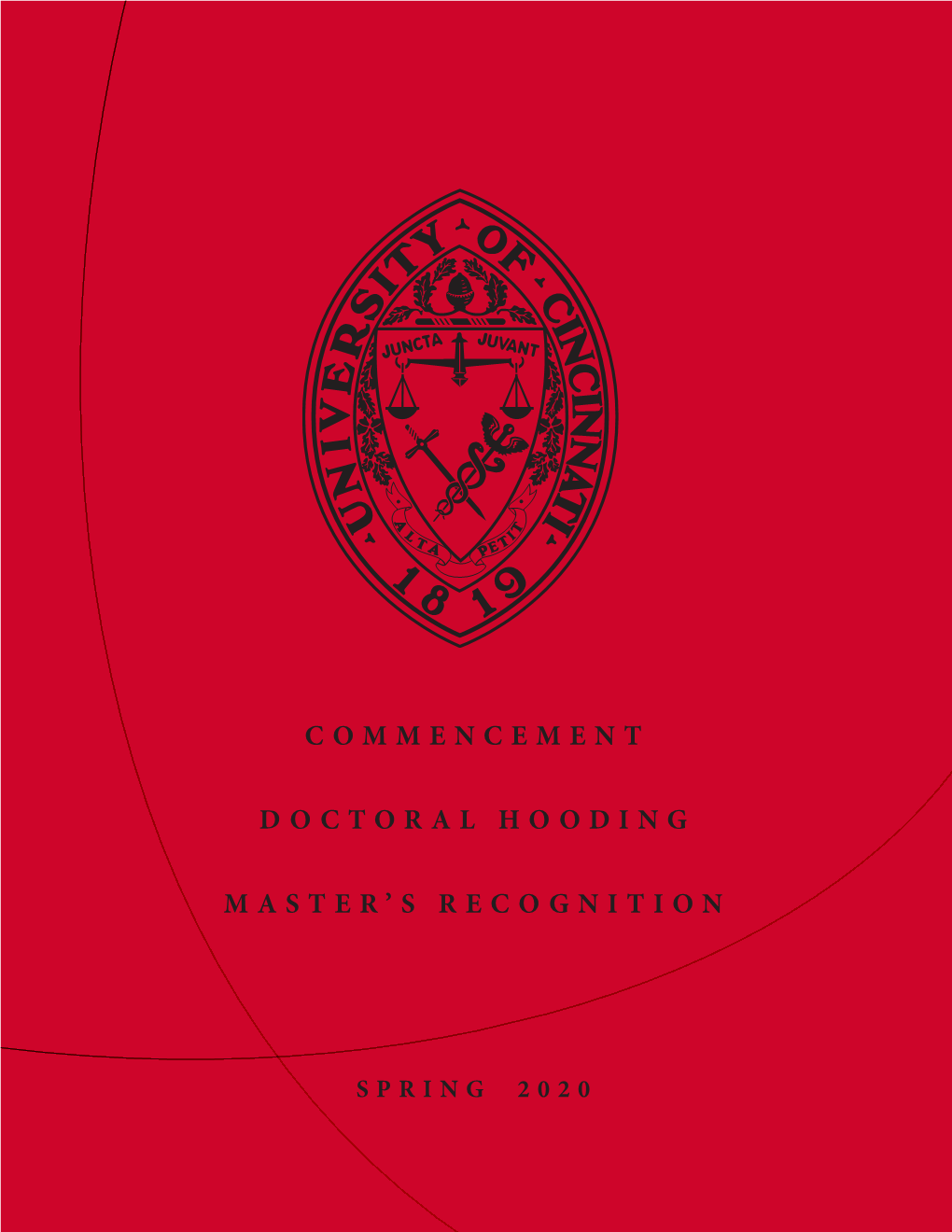 University of Cincinnati Spring 2020 Commencement Program