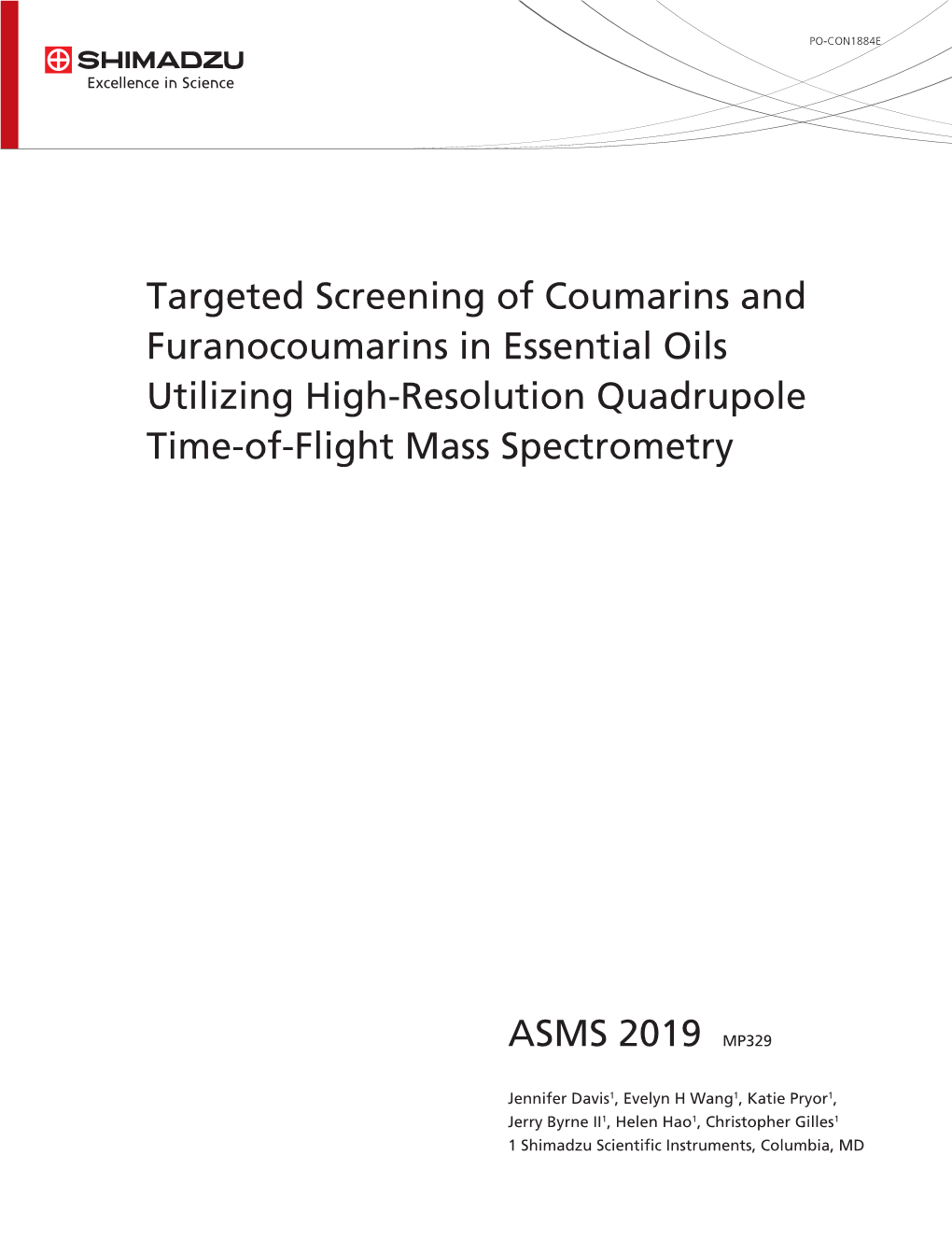 Targeted Screening of Coumarins and Furanocoumarins in Essential Oils Utilizing High-Resolution Quadrupole Time-Of-Flight Mass Spectrometry