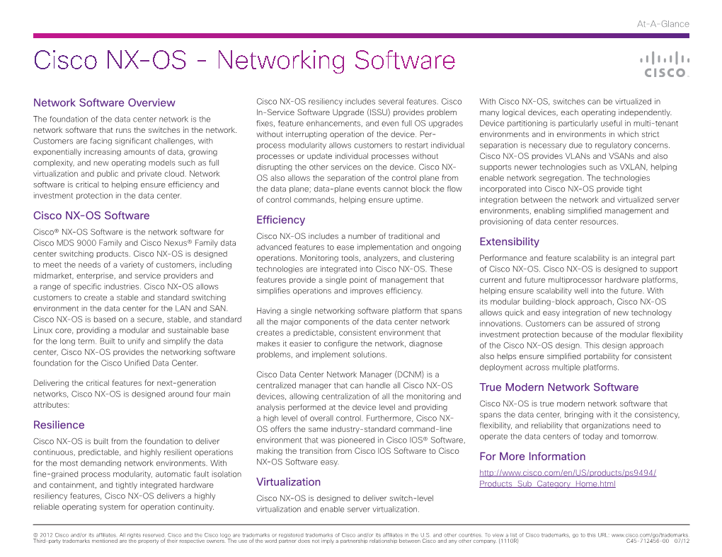 Cisco NX-OS - Networking Software