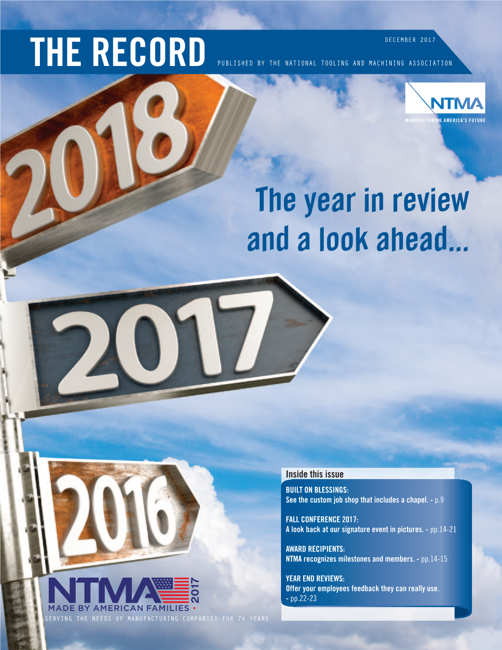 The Year in Review and a Look Ahead