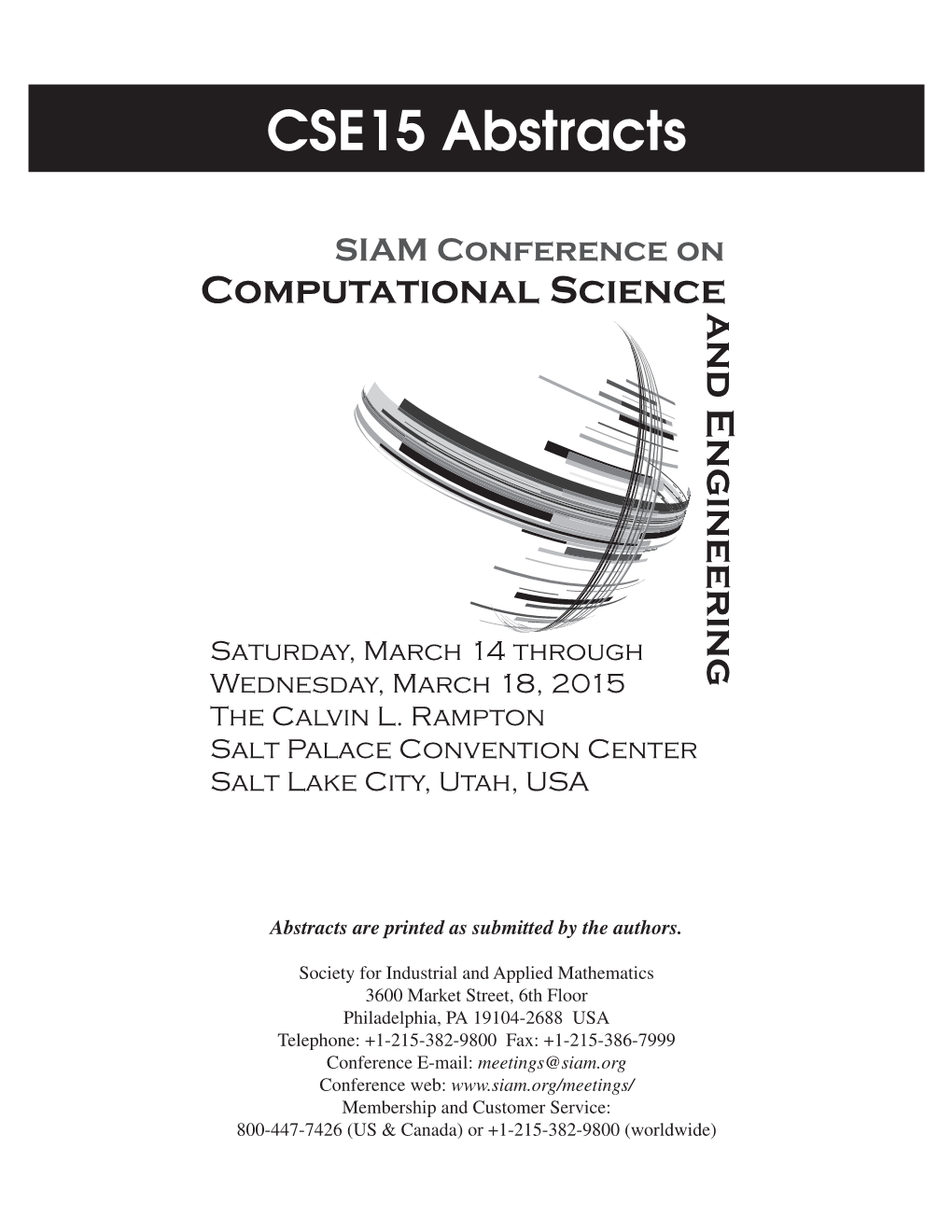 CSE15 Abstracts