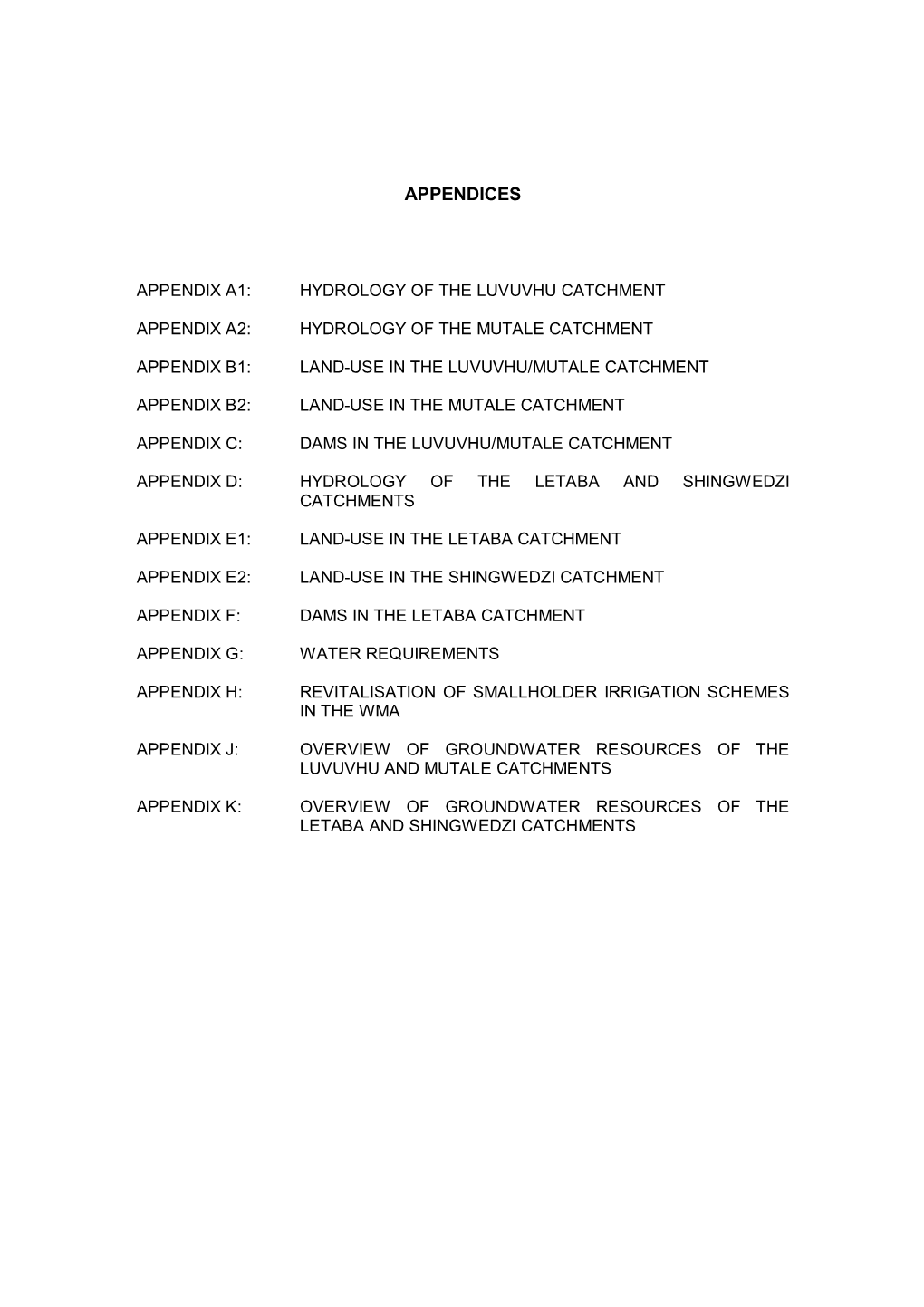 Luvuvhu/Letaba WMA: Internal Strategic Perspective Version 1 Page A4