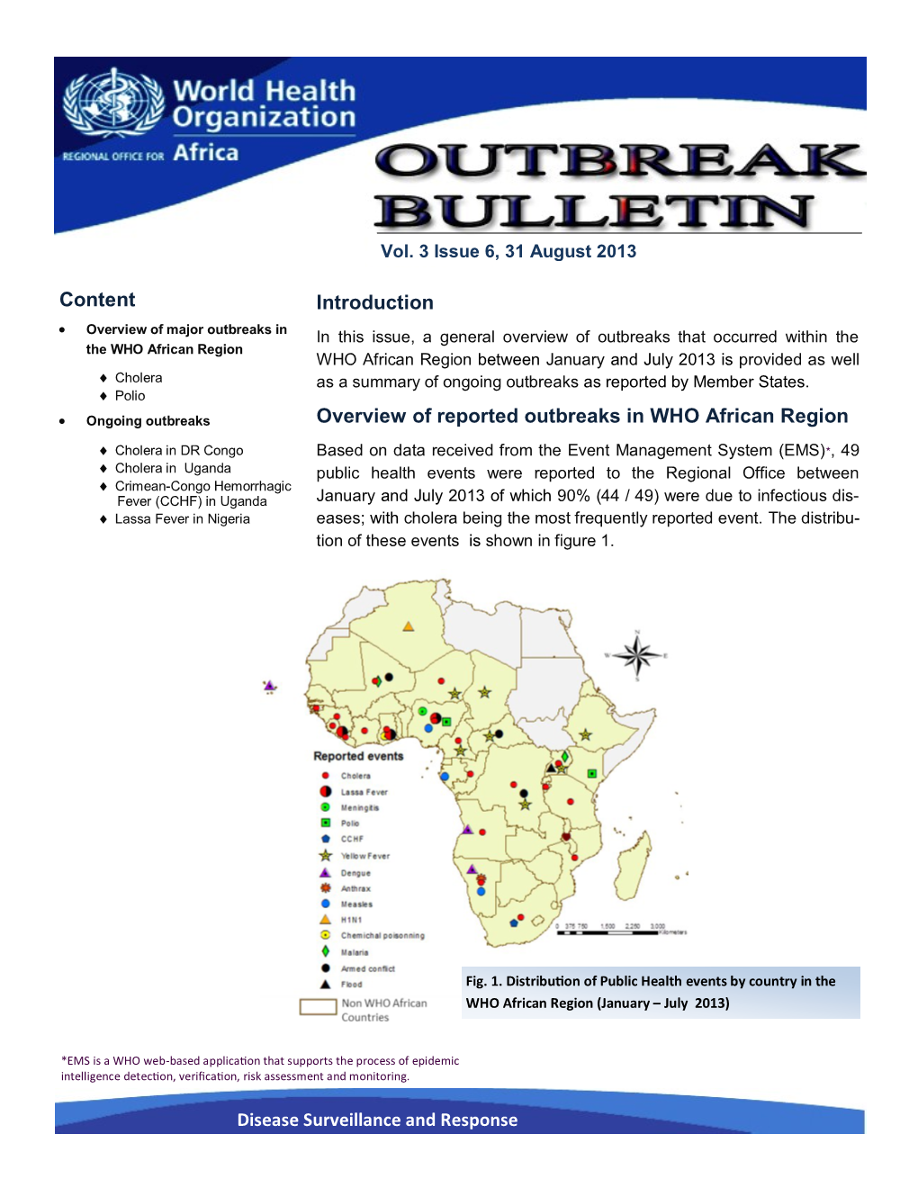 Disease Surveillance and Response Outbreak Bulletin