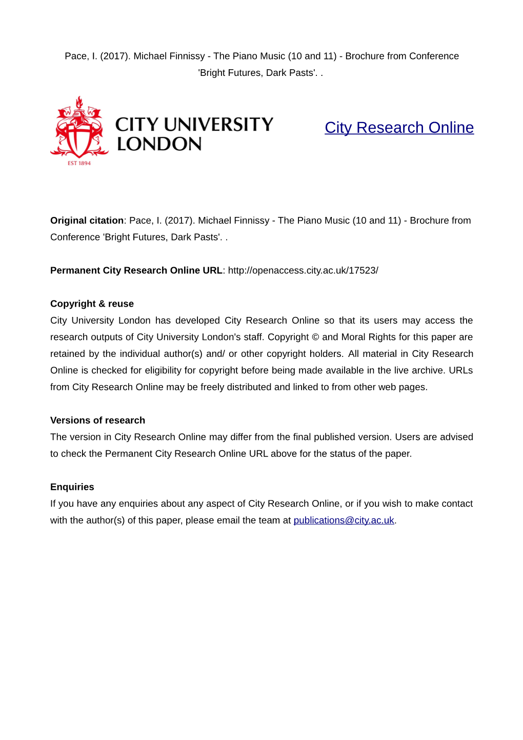 City Research Online