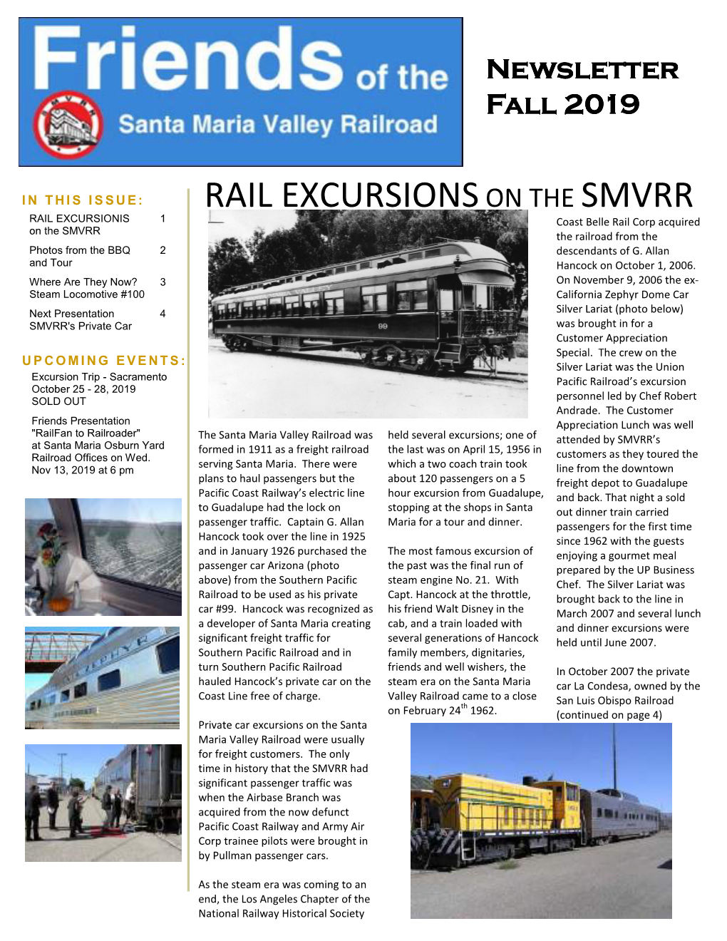 Rail Excursionson the Smvrr