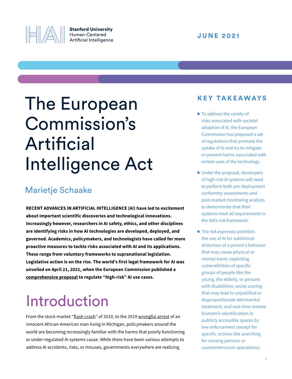 The European Commission's Artificial Intelligence