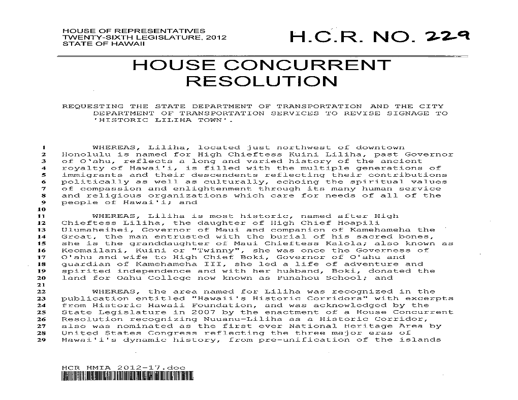 House Concurrent Resolution