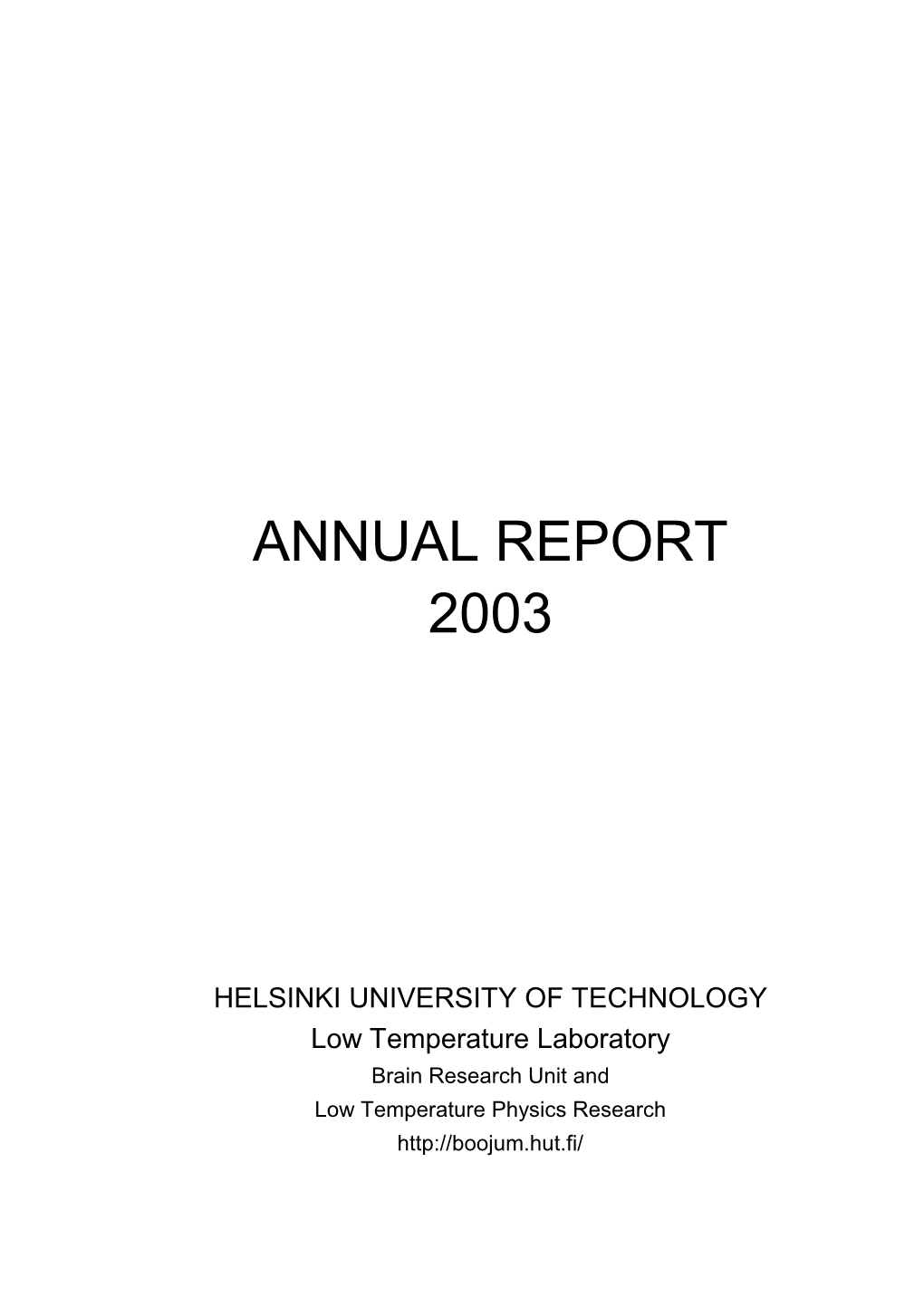 Annual Report 2003