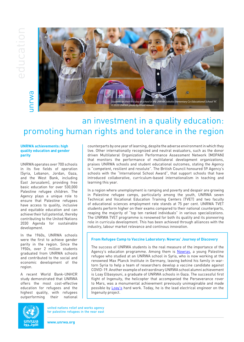 An Investment in a Quality Education: Promoting Human Rights and Tolerance in the Region