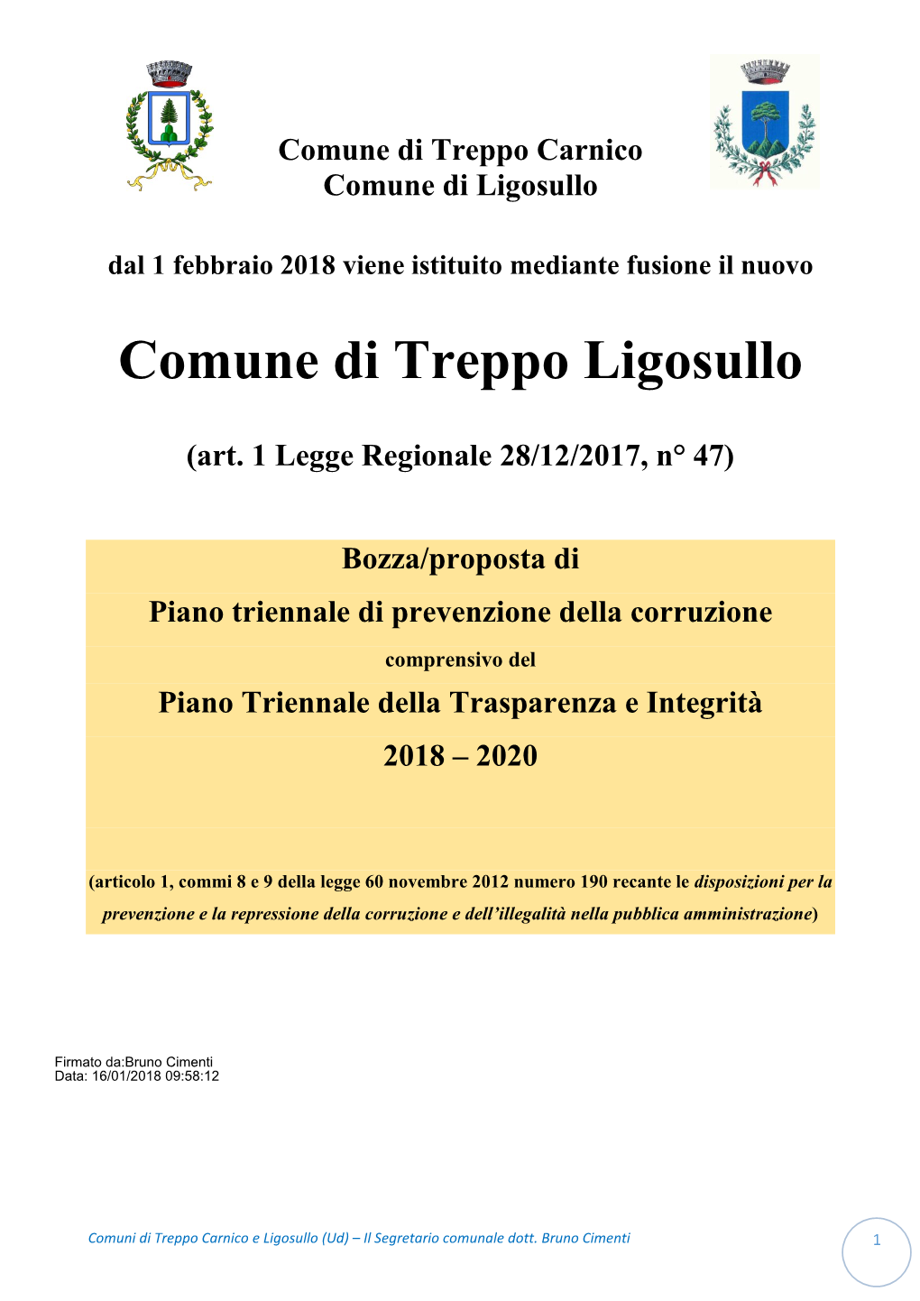 Comune Di Treppo Ligosullo