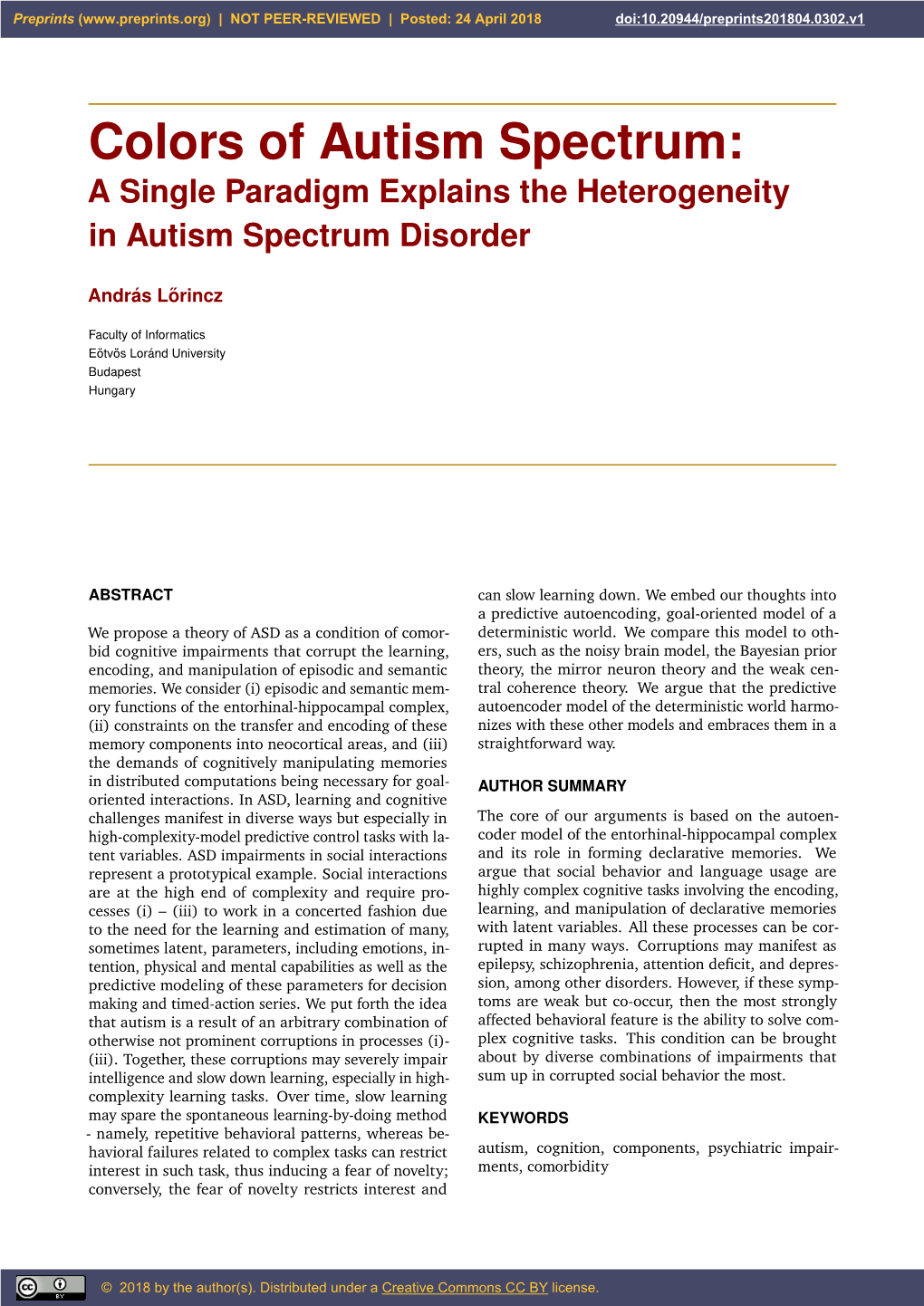 Colors of Autism Spectrum: a Single Paradigm Explains the Heterogeneity in Autism Spectrum Disorder